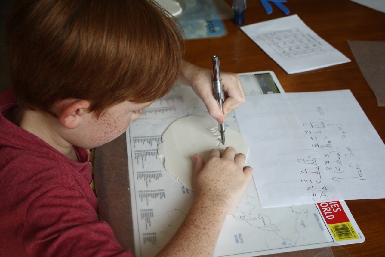 I'm not planning to have him write the report in Cuneiform - but apparently he could! I'm not planning to have him write the report in Cuneiform - but apparently he could!
